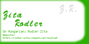 zita rodler business card